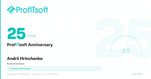 10 years at ProfITsoft — this is the journey of Andrii Hrinchenko