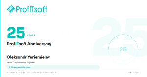 🎉 As part of ProfITsoft’s 25th anniversary celebration, we continue sharing stories of the people behind our growth.