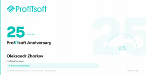 5 years at ProfITsoft — this is the journey of Oleksandr Zharkov